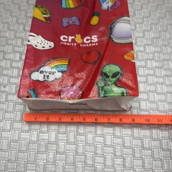 Crocs Jibbitz Charms Reusable Tote Bag Red Graphic Shopper Come As You Are - Picture 7 of 7